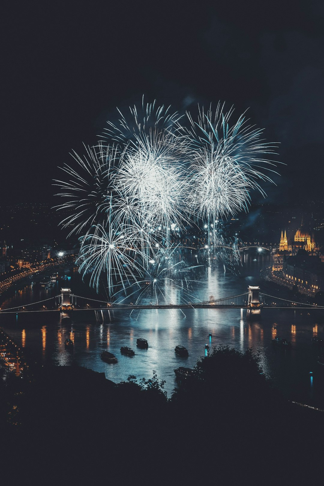 由 Daniel Olah 拍摄的 fireworks over bridge during nighttime 高清图片 - 4th of July主题 | PictureHub