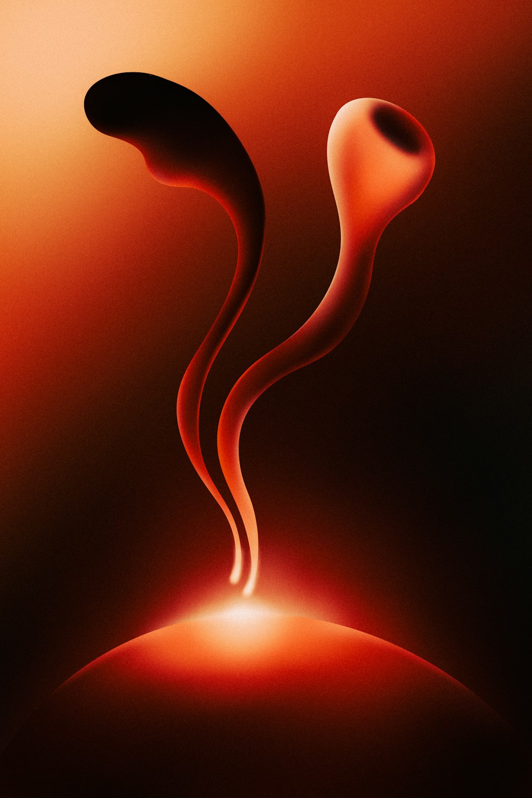 由 Milad Fakurian 拍摄的 abstract 2d illustration with glowing red organic shapes 高清图片 - 精选主题 | PictureHub